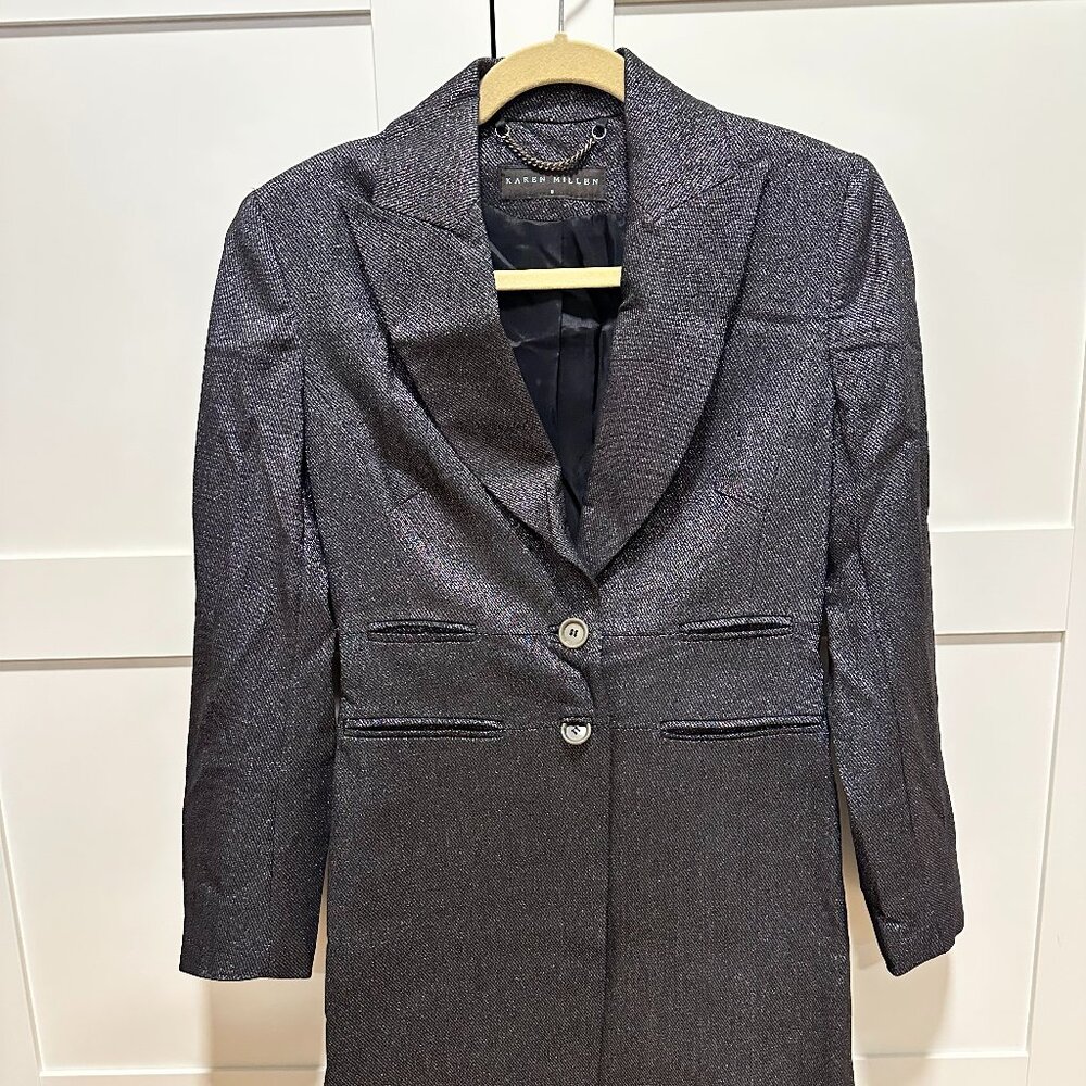 Karen Millen Long metallic Blazer